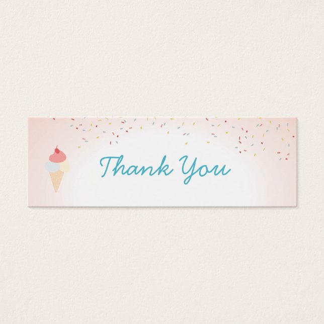 アイスクリームアンドポプシクル夏パーティーサンキューラベル (正面)