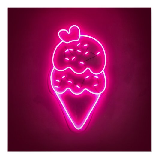 アイスクリームアートストロベリーアイスクリームクリップアートペイント ポスター (正面)