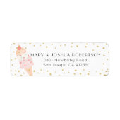 アイスクリームイチゴ&バニラピンクアドレス ラベル (正面)