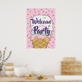 アイスクリームイベントお祝いアイスクリームザソーシャル ポスター (キッチン)