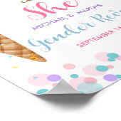 アイスクリームインクルードまたは彼女がウェルカムサインを明らかにする ポスター (角)