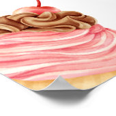 アイスクリームウェルカムサインをスクープされた ポスター (角)