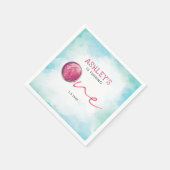 アイスクリームウォーターカラーファースト誕生日 スタンダードカクテルナプキン (角)