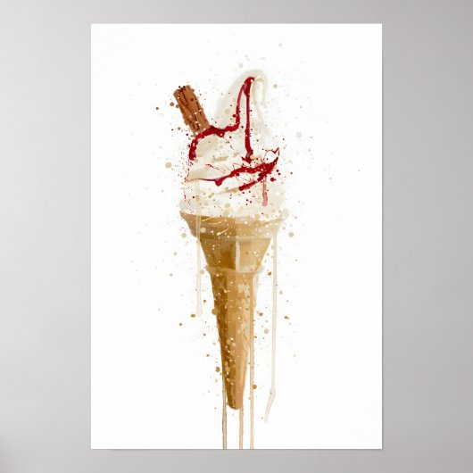 アイスクリームウォールアートプリント'99コーン' ポスター (正面)