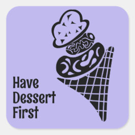 アイスクリームウッドカット スクエアシール