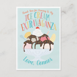 アイスクリームエビガランザ誕生日パーティーありがとう 招待状