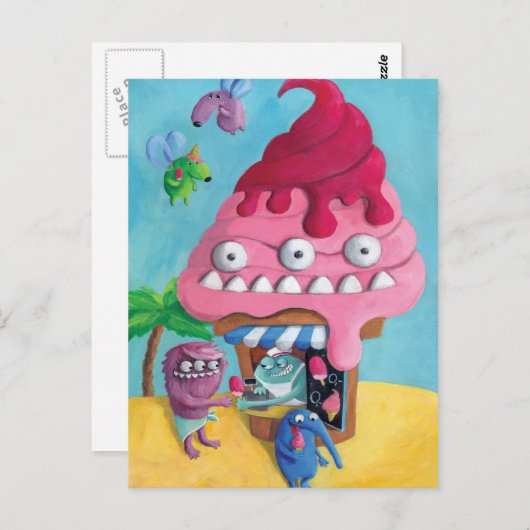 アイスクリームオンザビーチ ポストカード (正面/裏面)