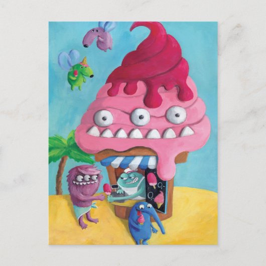 アイスクリームオンザビーチ ポストカード (正面)