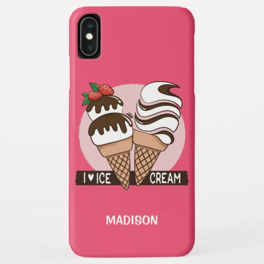 アイスクリームオーバー名前をカスタムする&カラーフォンケース Case-Mate iPhoneケース (裏面)