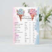 アイスクリームオールドWIvesテイルズベビーシャワーゲームカード 招待状 (スタンド正面)