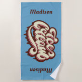 アイスクリームカスタム文字&カラービーチタオル ビーチタオル (正面)