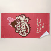 アイスクリームカスタム文字&カラービーチタオル ビーチタオル (正面)