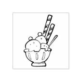 アイスクリームカップアートスタンプゴム ラバースタンプ (インプリント)