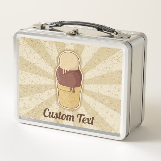 アイスクリームカップメタルランチボックス2ボール メタルランチボックス (正面)