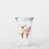 アイスクリームカップル – 最初のクリックで恋 アクリルタンブラー (正面)