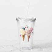 アイスクリームカップル – 最初のクリックで恋 アクリルタンブラー (裏面)