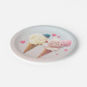 アイスクリームカップル – 最初のクリックで恋 ペーパープレート (アングル)
