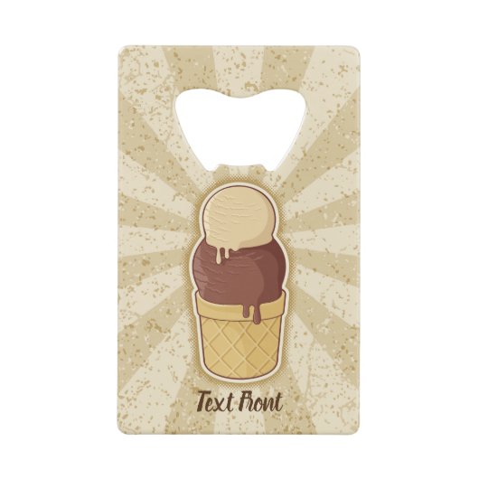 アイスクリームカップ2ボール クレジットカード栓抜き (正面)