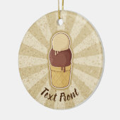 アイスクリームカップ2ボール セラミックオーナメント (左)