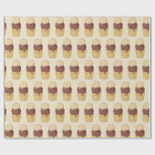 アイスクリームカップ2ボール ラッピングペーパー (フラット)