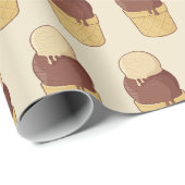 アイスクリームカップ2ボール ラッピングペーパー (ロールコーナー)