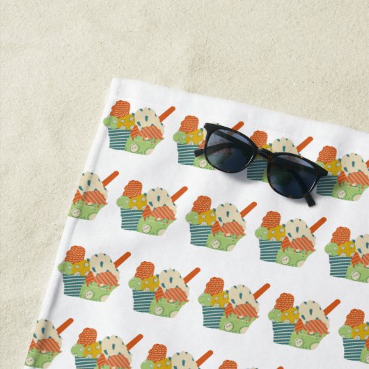 アイスクリームカップ ビーチタオル (インサイチュ)