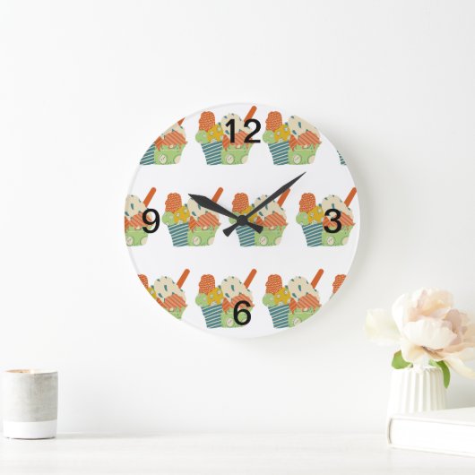 アイスクリームカップ ラージ壁時計 (ホーム)