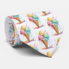 アイスクリームカラフルサマーパターン ネクタイ