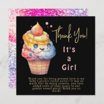 アイスクリームガールサンキューカード