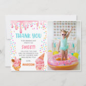 アイスクリームガールズバースデーパーティー写真 サンキューカード (正面)