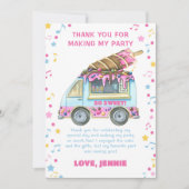アイスクリームガールズバースデーパーティー サンキューカード (正面)