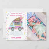 アイスクリームガールズバースデーパーティー サンキューカード (正面)