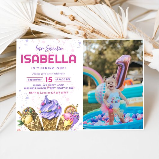 アイスクリームガールズ1stバースデーフォト 招待状