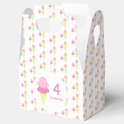 アイスクリームガール誕生日 フェイバーボックス (オープン)