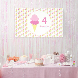 アイスクリームガール誕生日 横断幕