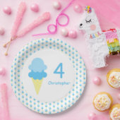 アイスクリームキッズサマー誕生日 ペーパープレート (パーティー)