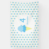 アイスクリームキッズサマー誕生日 横断幕 (縦)