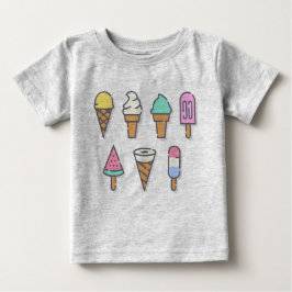 アイスクリームキッズトップ – 自分の色を選択! ベビーTシャツ