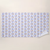 アイスクリームキャットウォーター ビーチタオル (正面)