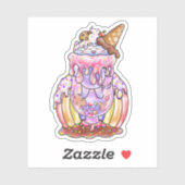 アイスクリームキャットフロート | シール (シート)