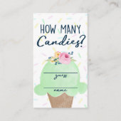 アイスクリームキャンディゲーム推測カードの数 エンクロージャーカード (正面)