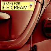 アイスクリームキュートアイスクリームコーン用ブレーキ バンパーステッカー