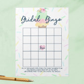 アイスクリームギフトビンゴブライダルシャワーゲームパック ノートパッド