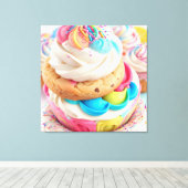 アイスクリームクッキー キャンバスプリント (インサイチュ (ウッドフロア))