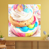 アイスクリームクッキー キャンバスプリント (インサイチュ (リビング))