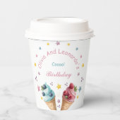 アイスクリームクール誕生会 紙コップ (正面)