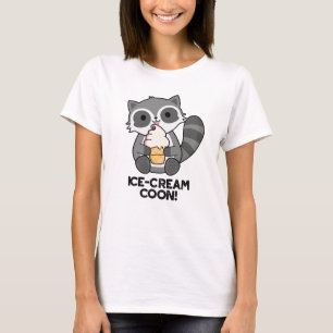 アイスクリームクーンおもしろい動物のルーンパン Tシャツ