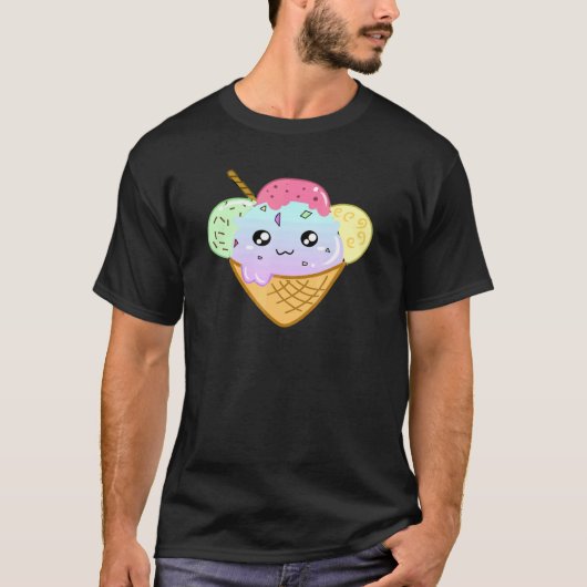 アイスクリームグッド男性へムード女性青年16 Tシャツ (正面)