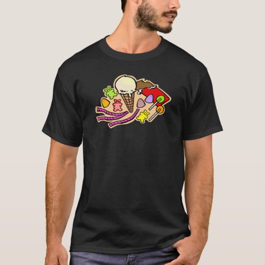 アイスクリームグッド男性へムード女性青年9 Tシャツ (正面)