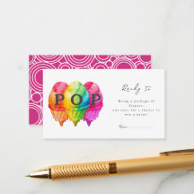 アイスクリームグラデポップ・アートのィエントピンク赤ちゃんシャワー準備